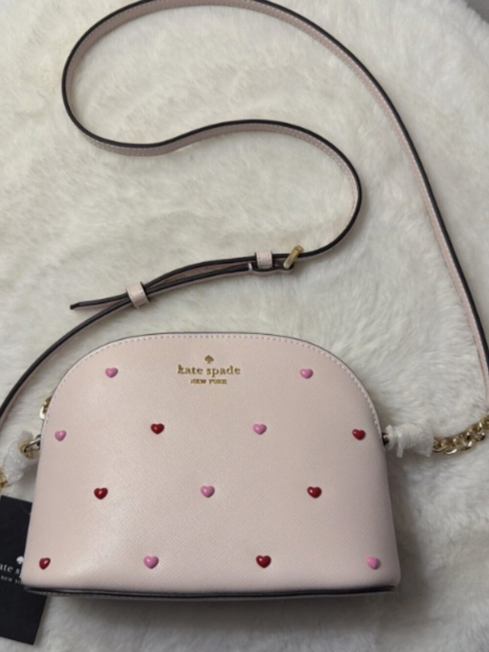 Kate Spade Heart Studs Pink Powder Sugar Crossbody - NWT